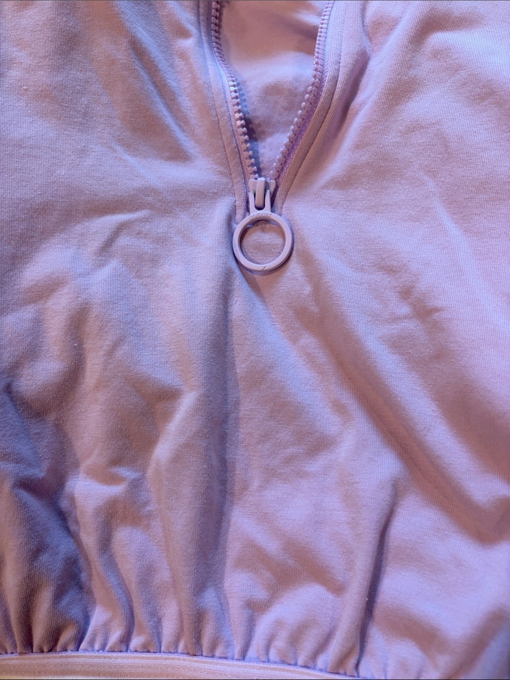 Gymshark Recess 1/2 Zip Tee sz SMALL light purple croptop fitness apparel cute - Picture 10 of 13